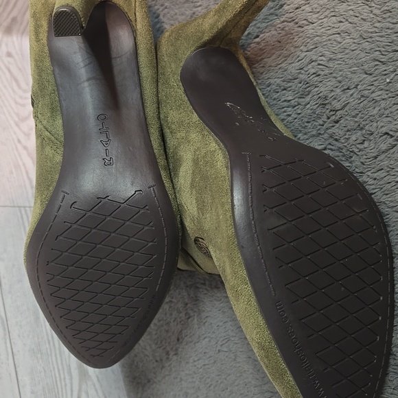 Rialto Chung Faux Suede Mid-Calf Booties-Olive Green Sz 9M - Picture 4 of 10
